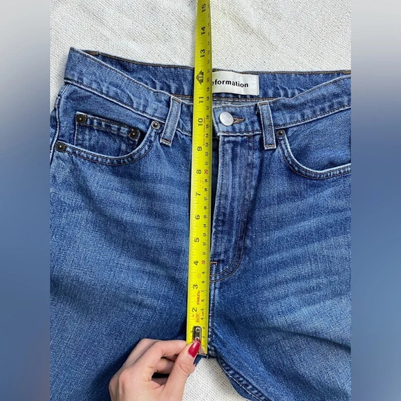 REFORMATION Julia High Cigarette Jean Baltic Wash Size 25 - Picture 9 of 12
